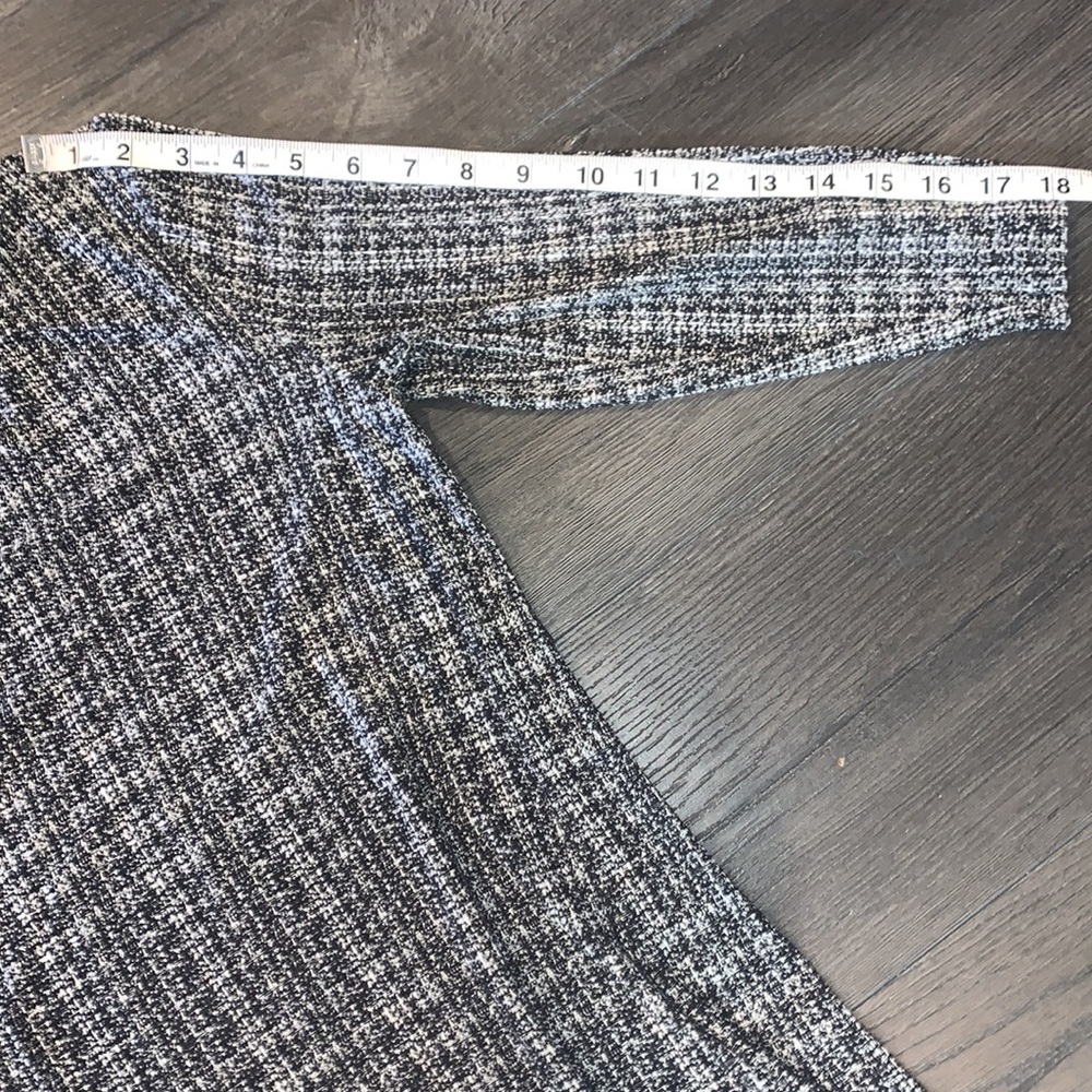 J. Jill Wherever Black/Cream Tweed Pattern Lightweight Rayon Dress Size … - Picture 9 of 11